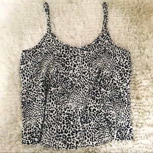 ✨Nordstrom Black and White Cheetah Print Tank✨